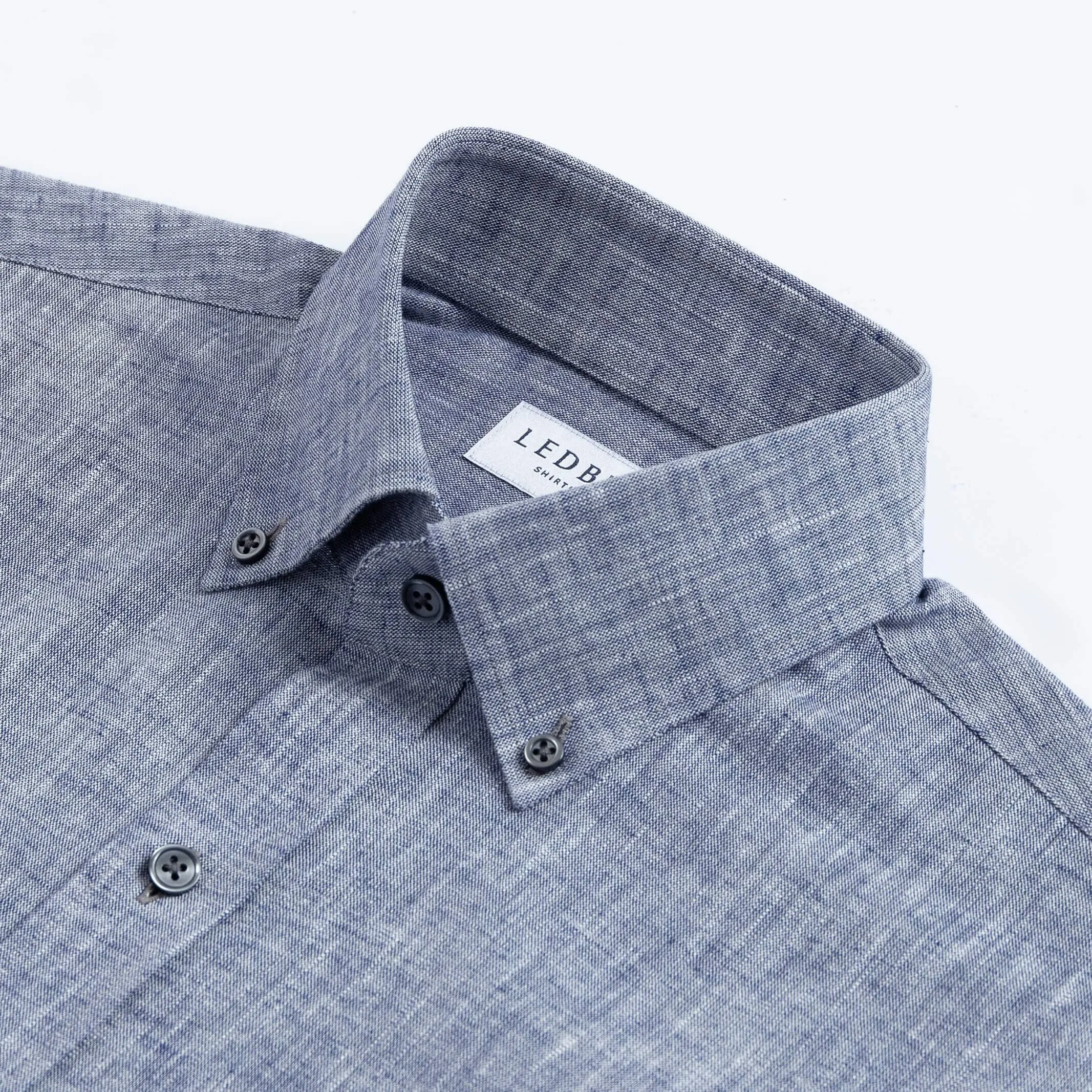 The Navy Blue Sandoval Oxford Chambray Custom Shirt