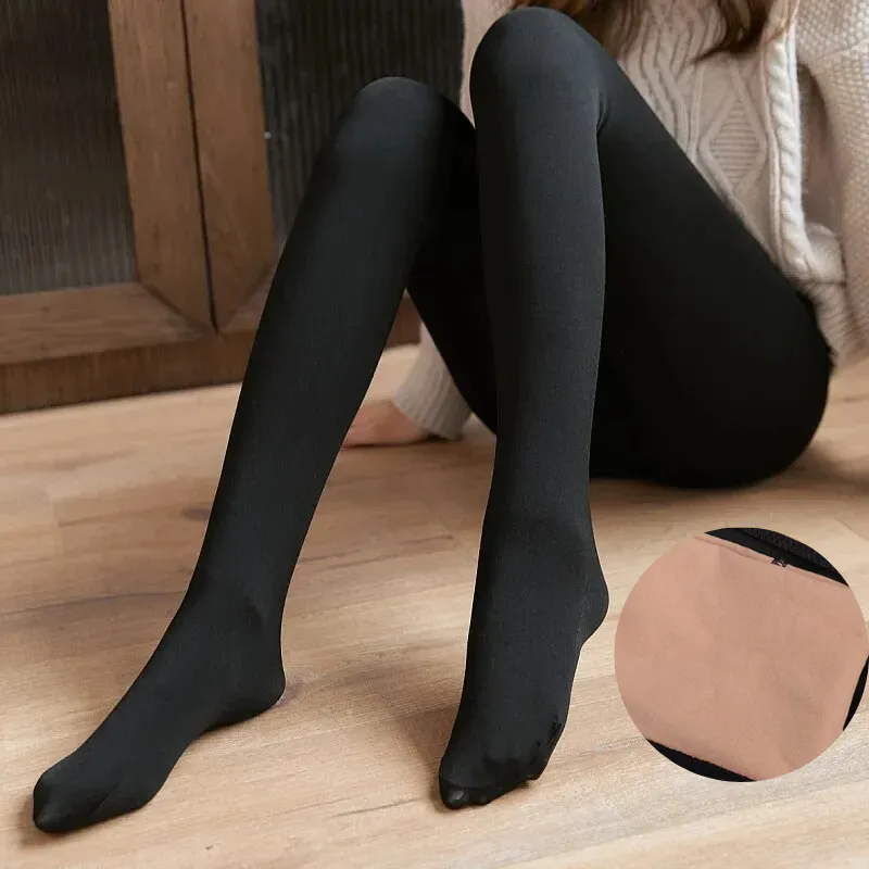 Thermal Stockings Woman Winter Warm Fleece Elastic Slim Shape Comfortable 3D Legging