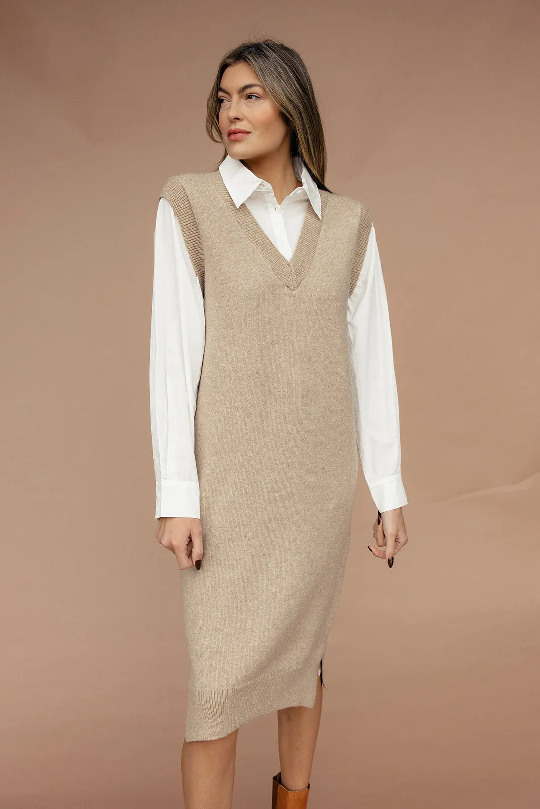 Thing Called Love Layered Sweater Dress