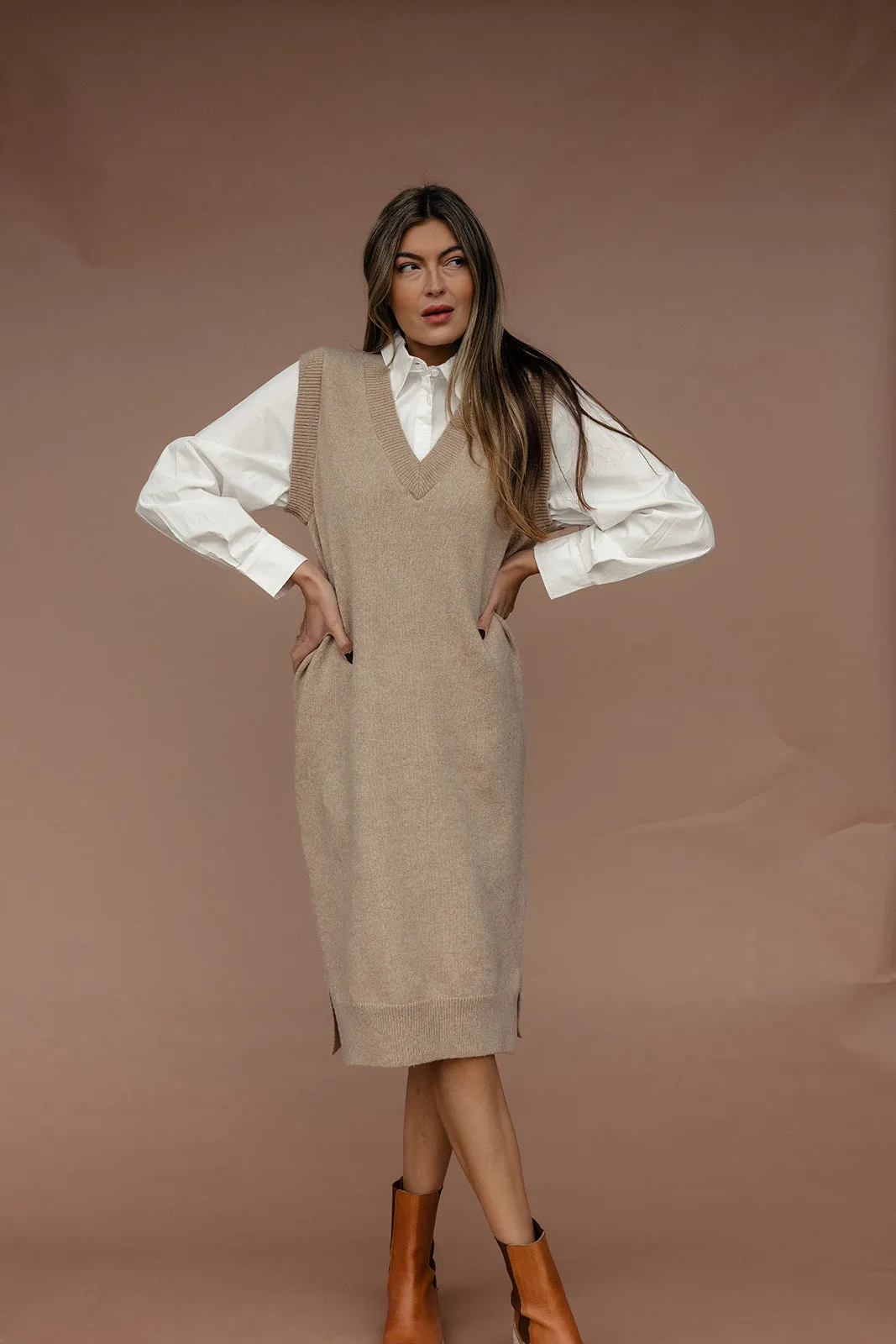 Thing Called Love Layered Sweater Dress