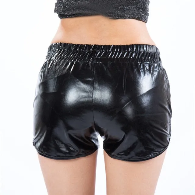 Time To Rave Shiny Metallic Holographic Shorts