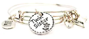 Twin Sister Circle Expandable Bangle Bracelet Set