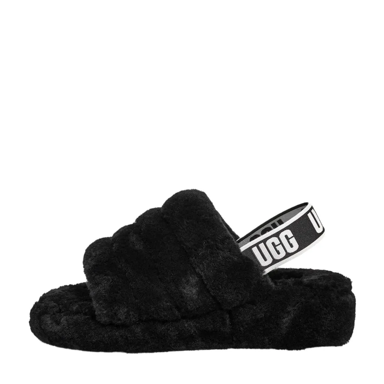 UGG  Black Fluff Yeah Slide