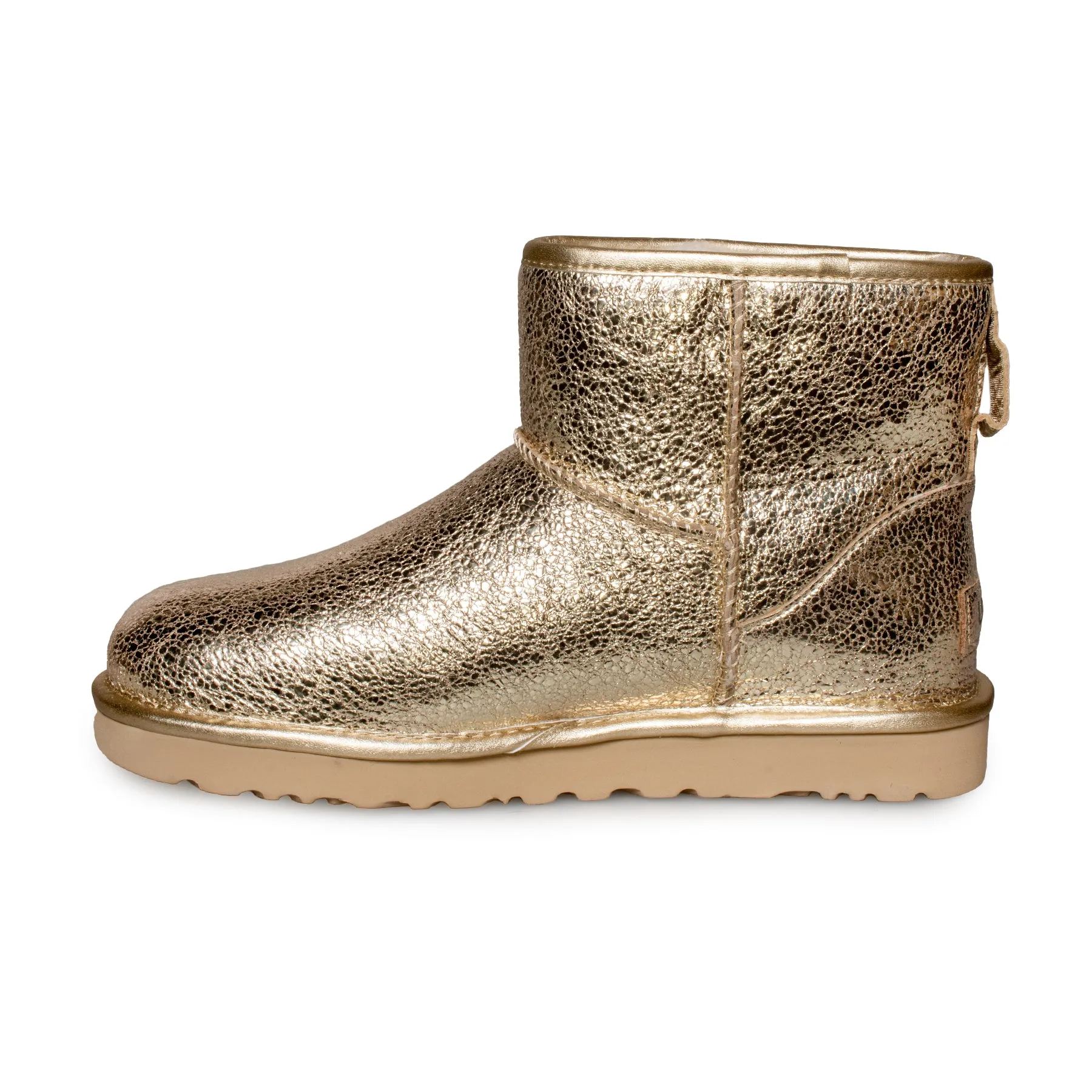 UGG Classic Mini Metallic Sparkle Soft Gold Boots - Women's