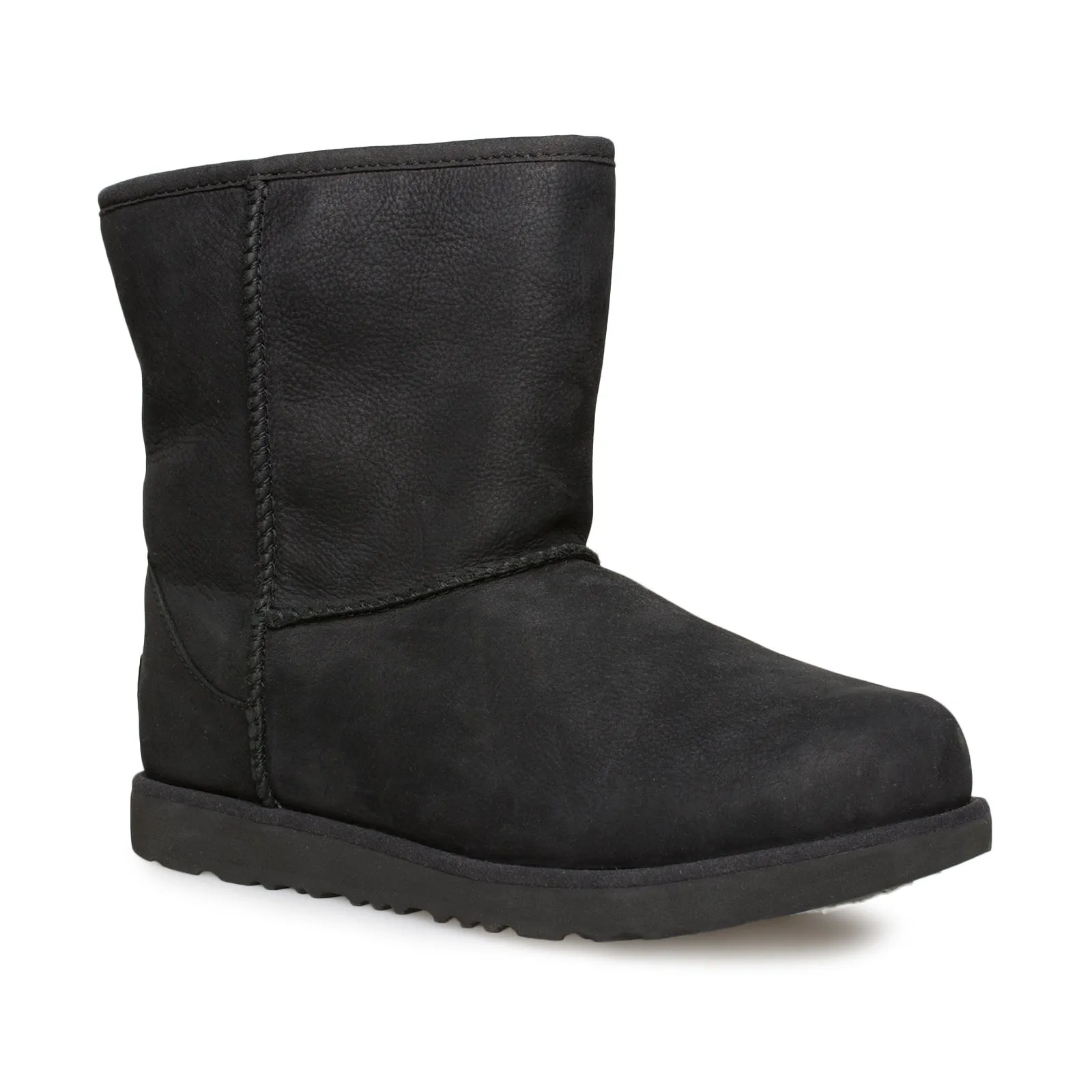 UGG Classic Short II Waterproof Black Boots - Youth