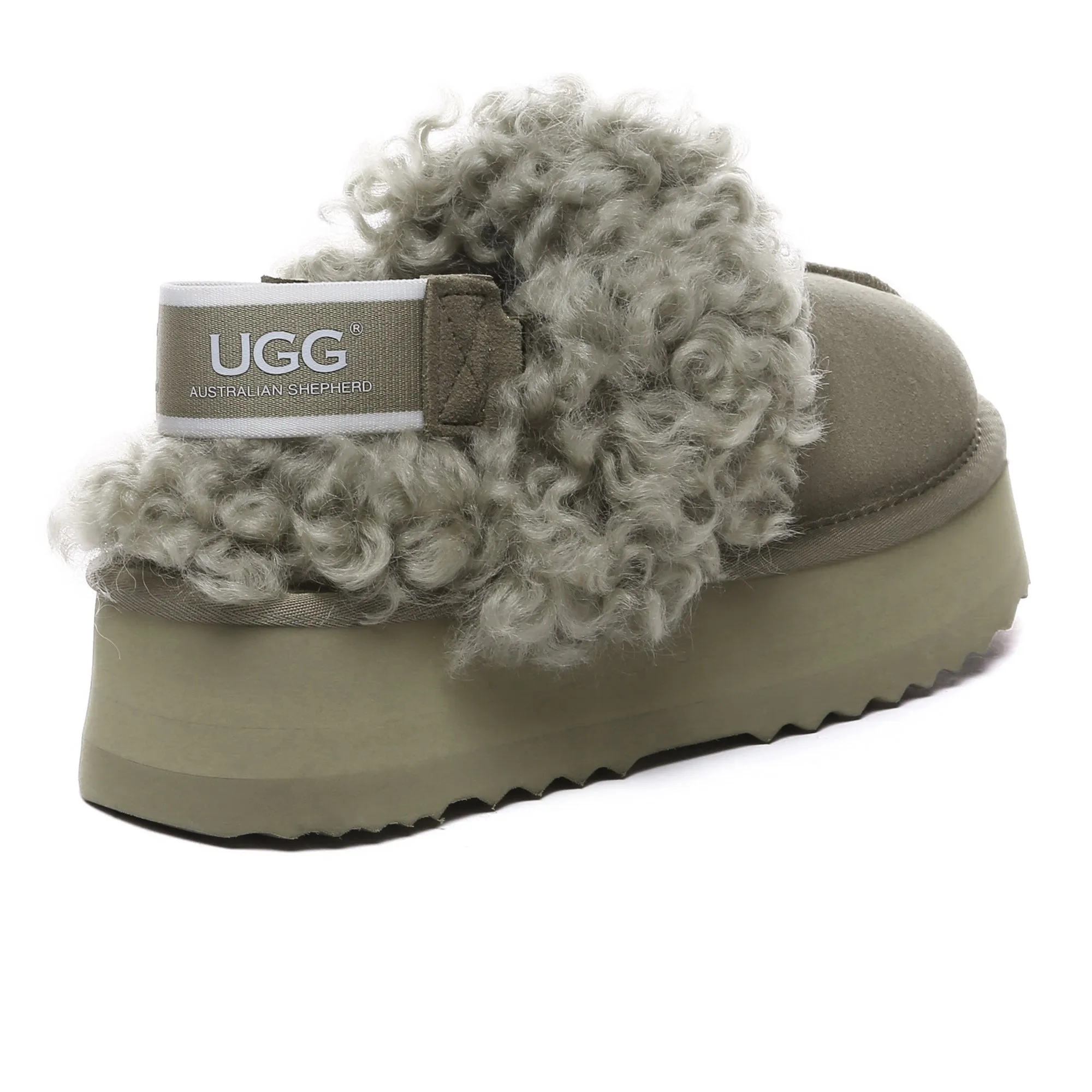 UGG Fuzzy Waffle Slingback Platform Slides