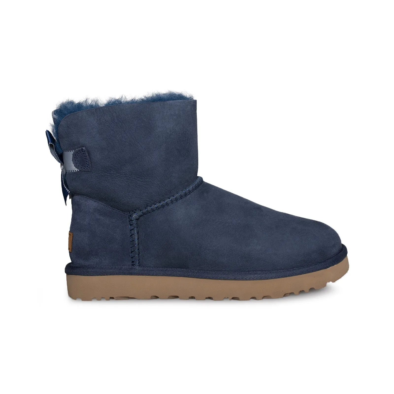 UGG Mini Bailey Bow II Shimmer Navy Boots - Women's