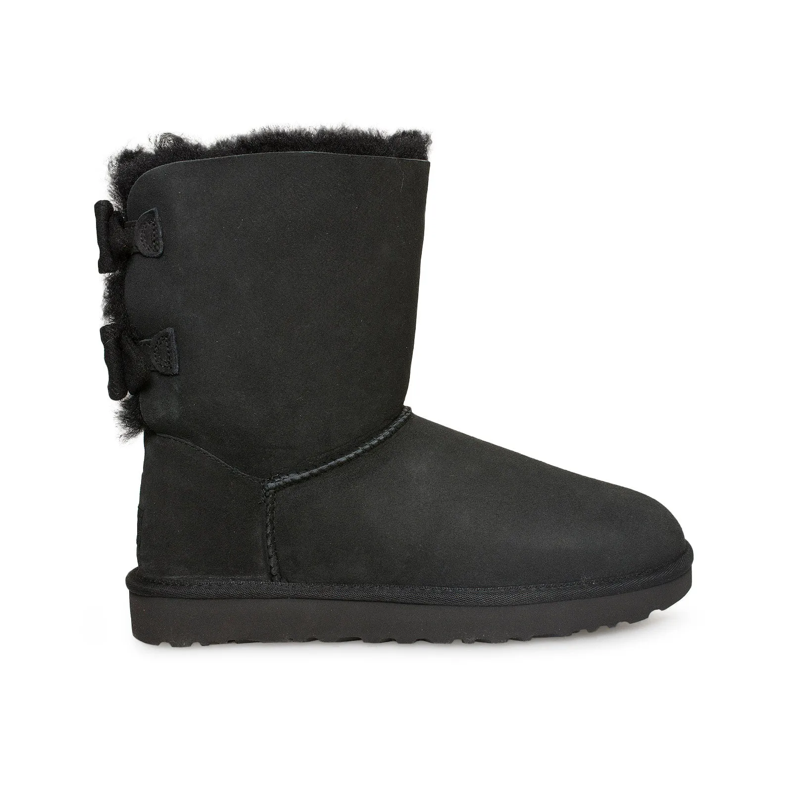 UGG Short Brigette Bow Black Boots