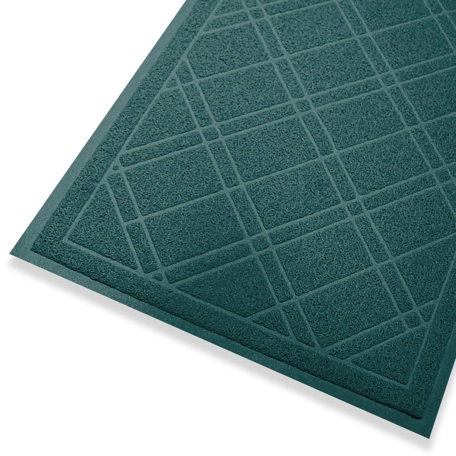 Universal Door Mat, Plaid Design - Green, 42 X 35 - Anti Slip, Durable