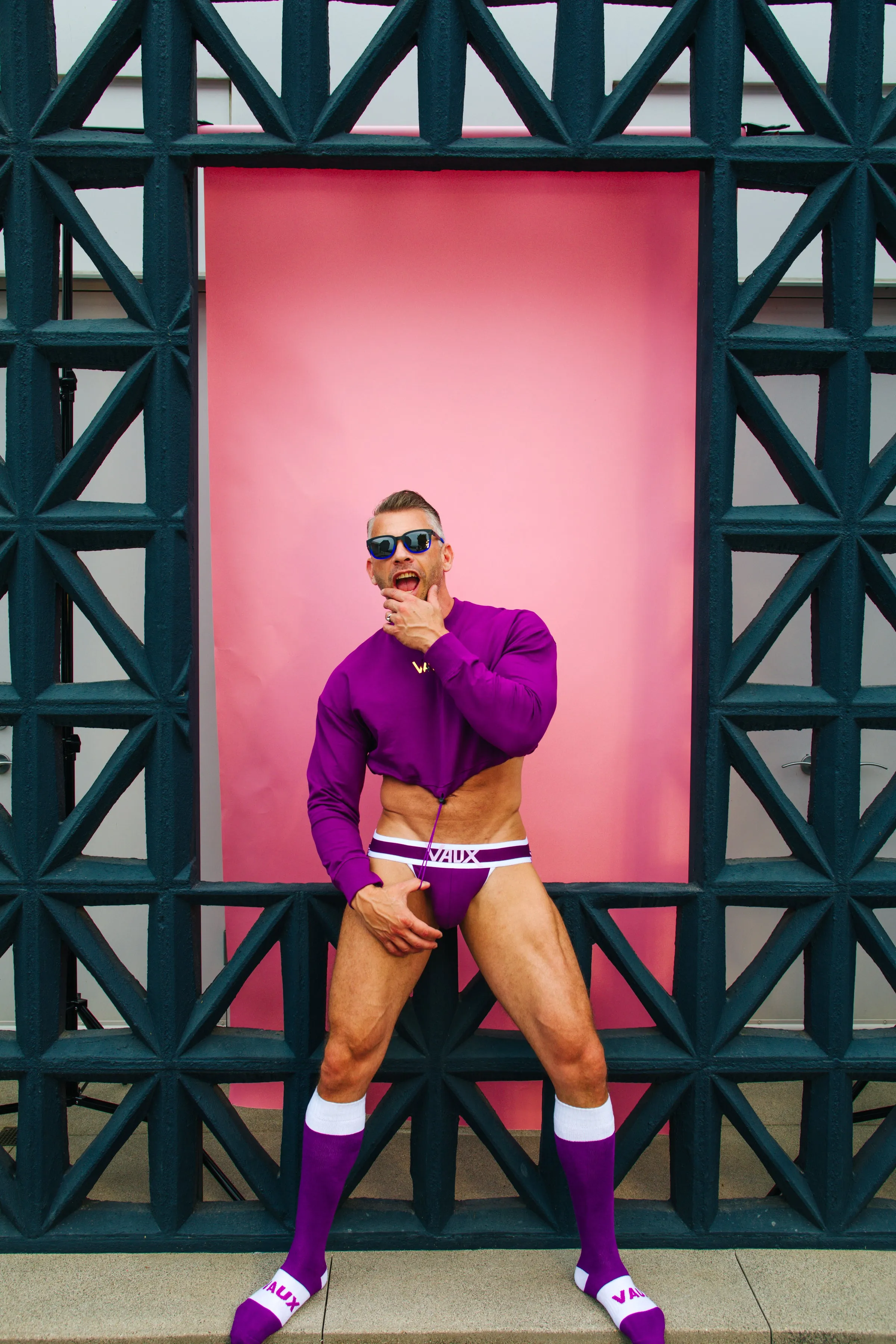 VAUX COTTON CANDY CROPPED TOP BY CELLBLOCK13 - Purple