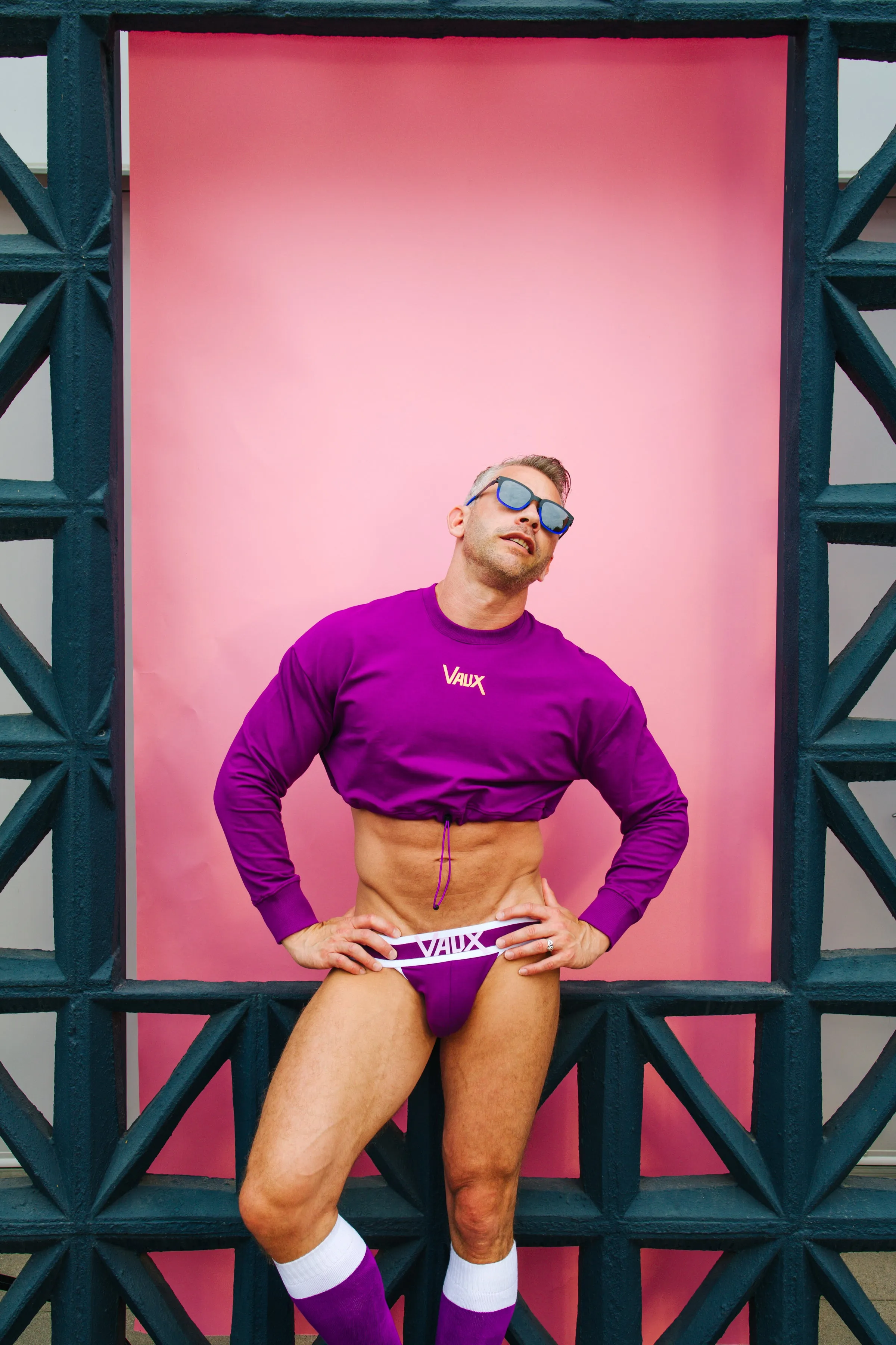 VAUX COTTON CANDY CROPPED TOP BY CELLBLOCK13 - Purple