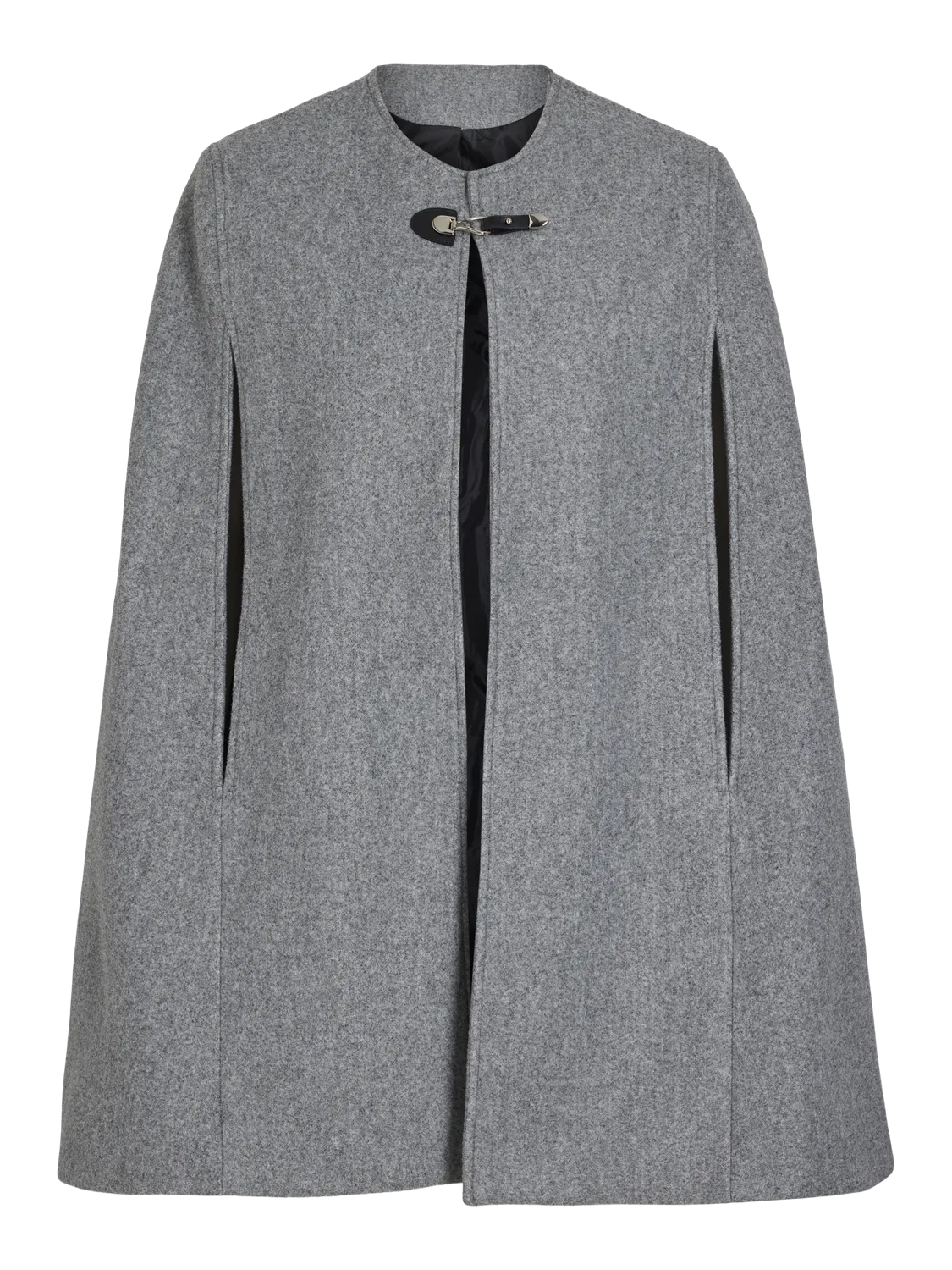 VILONI Poncho - Medium Grey Melange