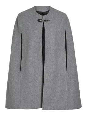 VILONI Poncho - Medium Grey Melange