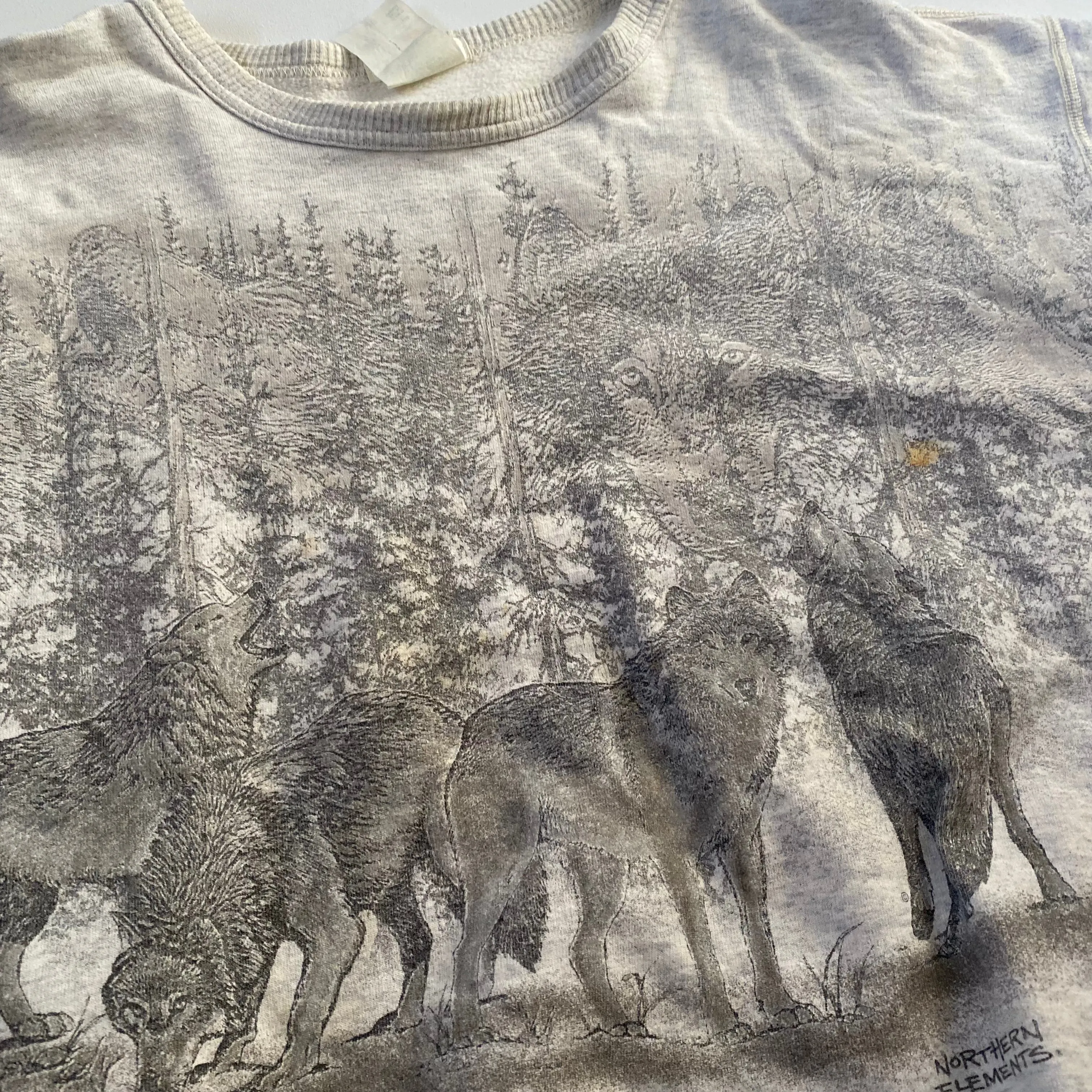 Vintage Northern Elements 90's Wolf Sweatshirt