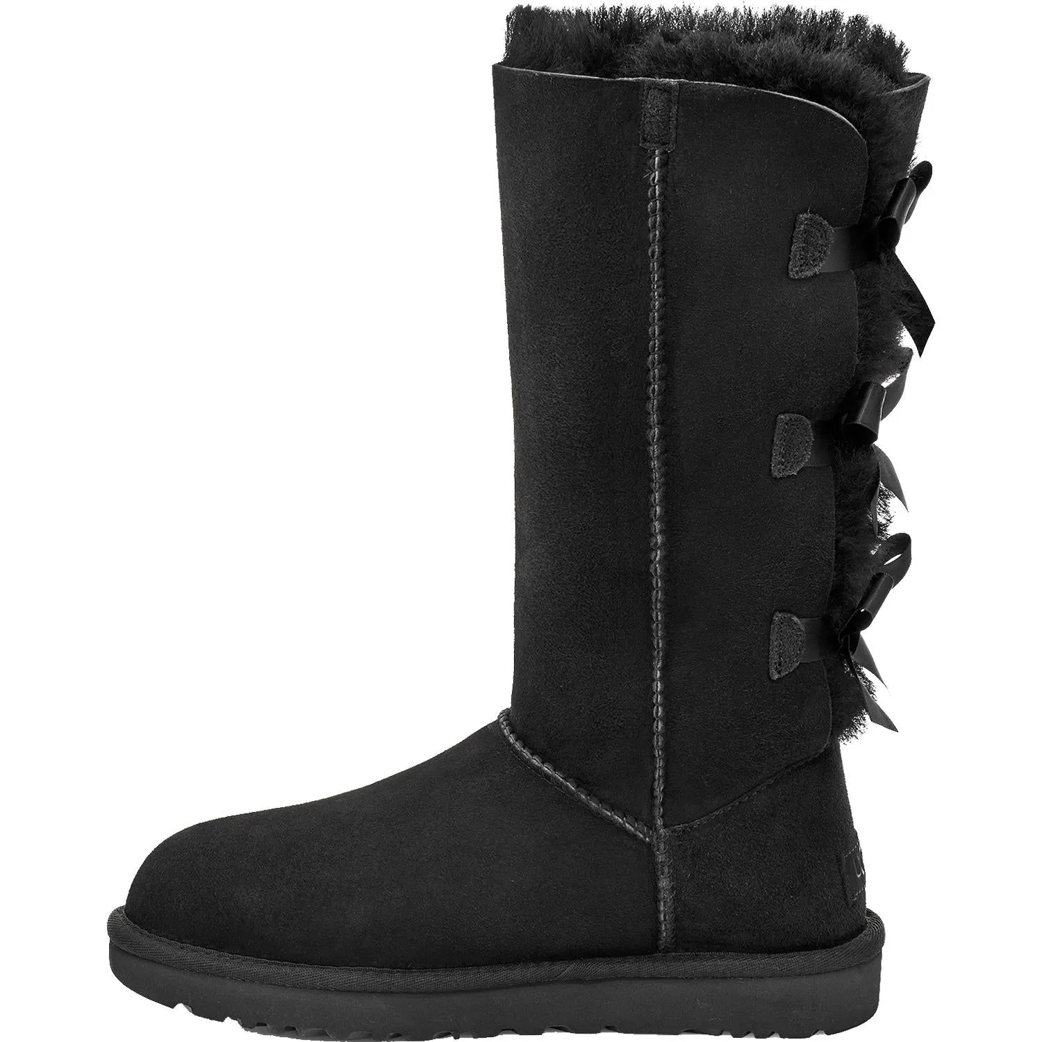 Women's UGG Bailey Bow Tall II Black Sheepskin