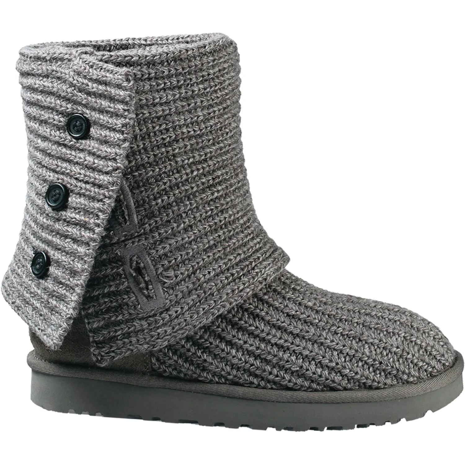 Women's UGG Classic Cardy Grey Knit Fabric