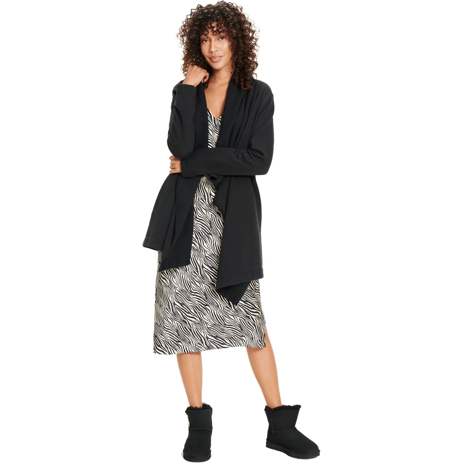 Women's UGG Janni Fleece Blanket Short Black