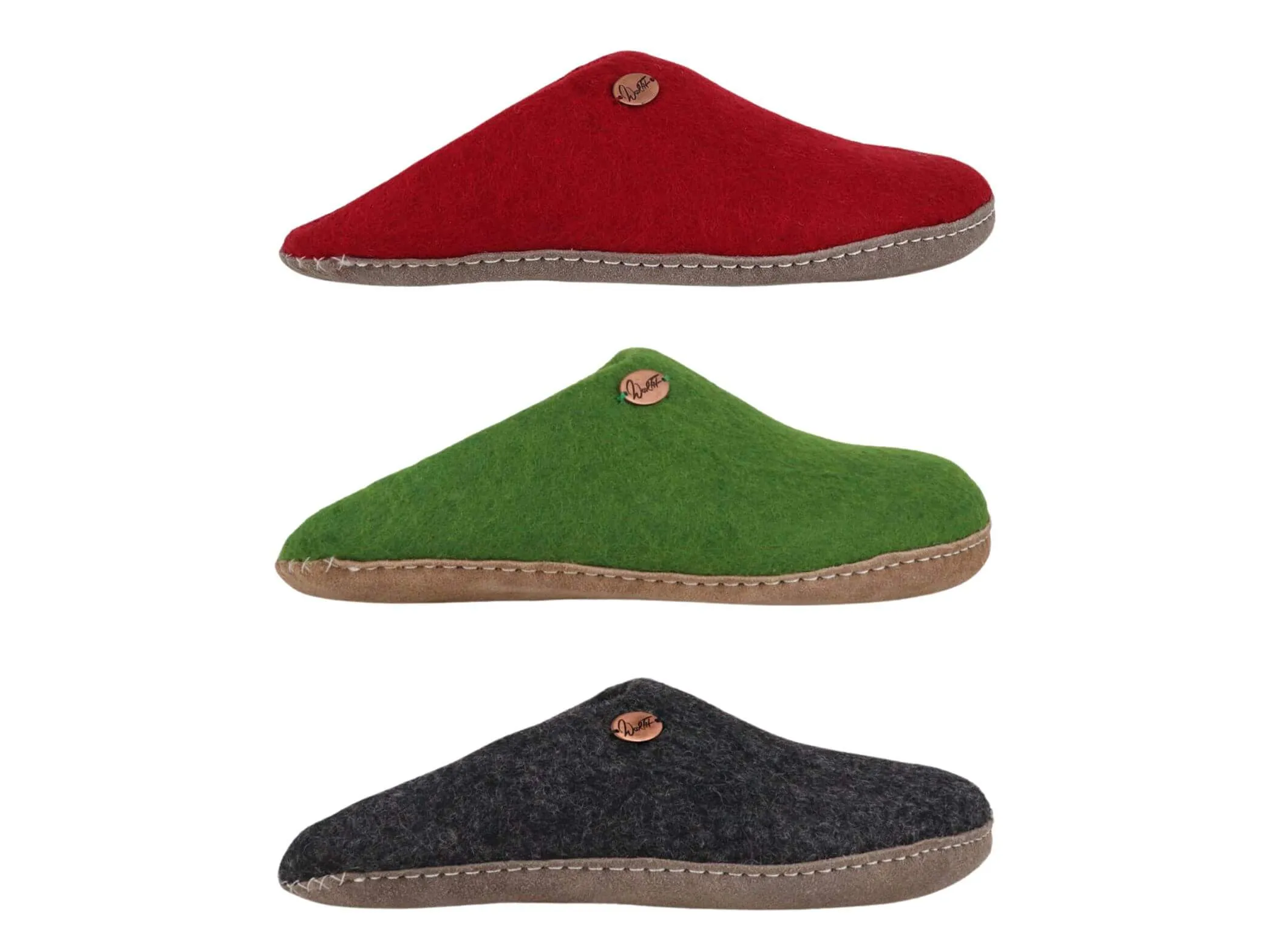 WoolFit Tibet | Guest Slippers with Leather Sole