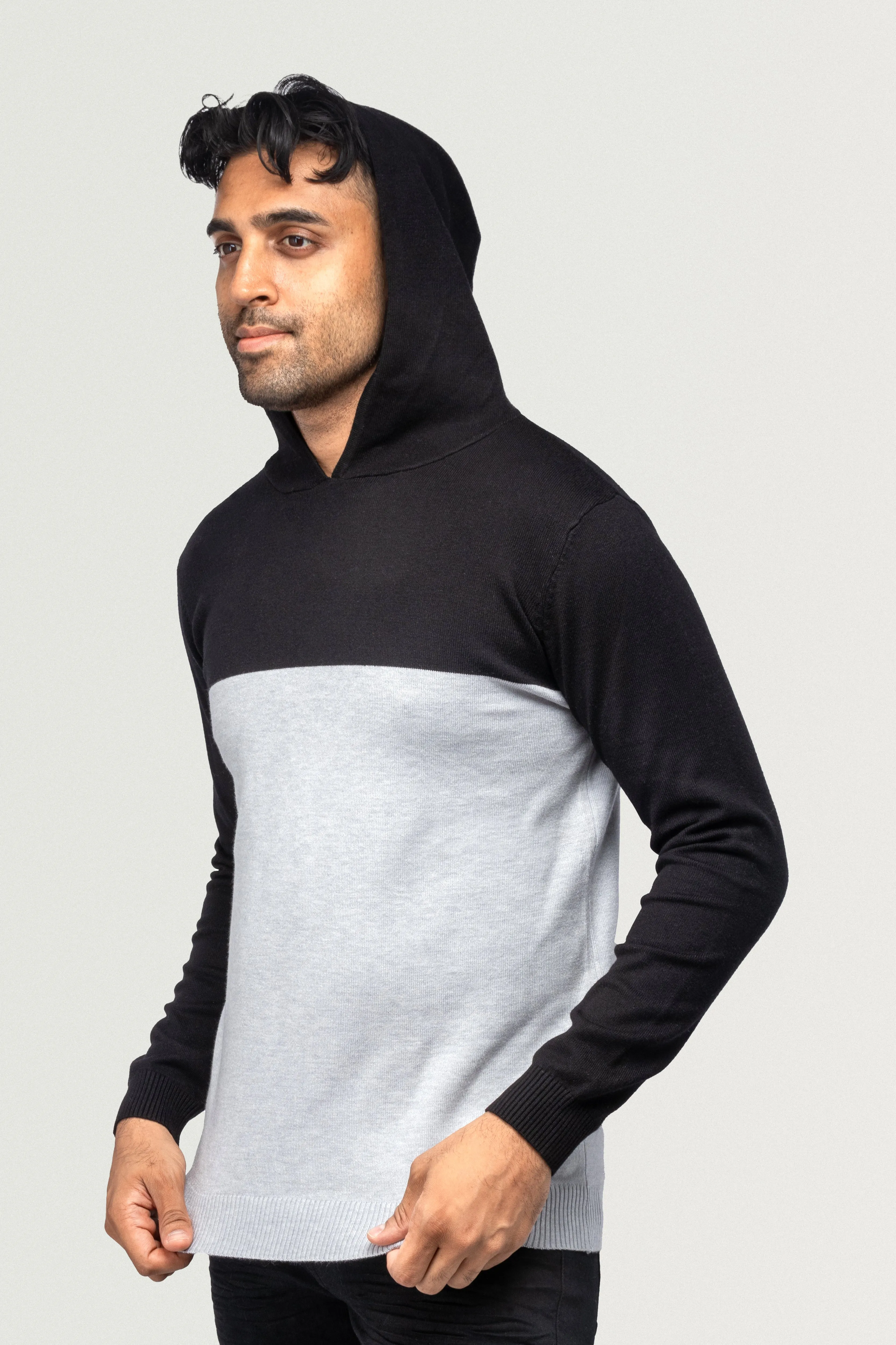 X RAY Men's Color Block Pullover Hoodie Sweater