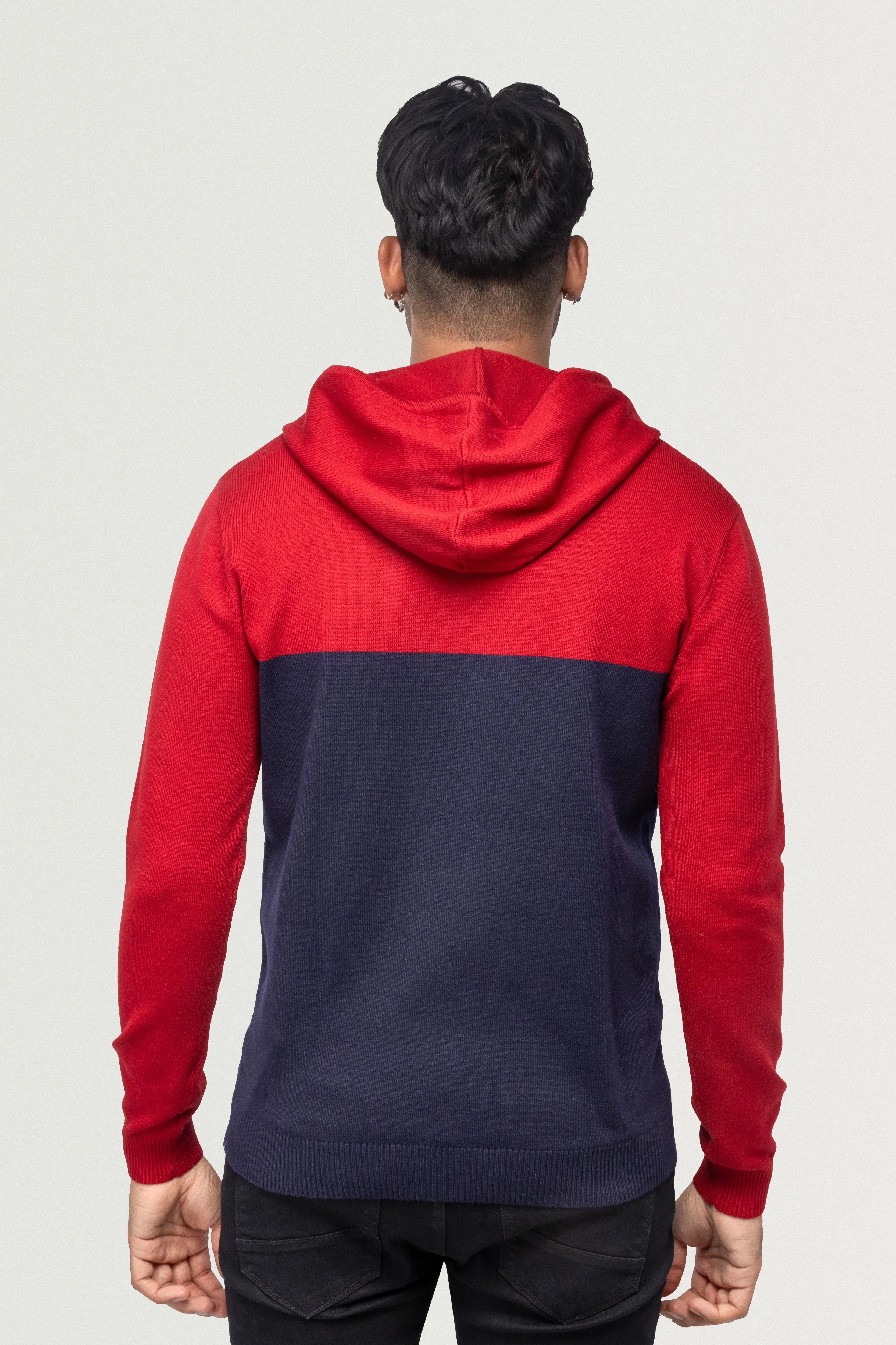 X RAY Men's Color Block Pullover Hoodie Sweater