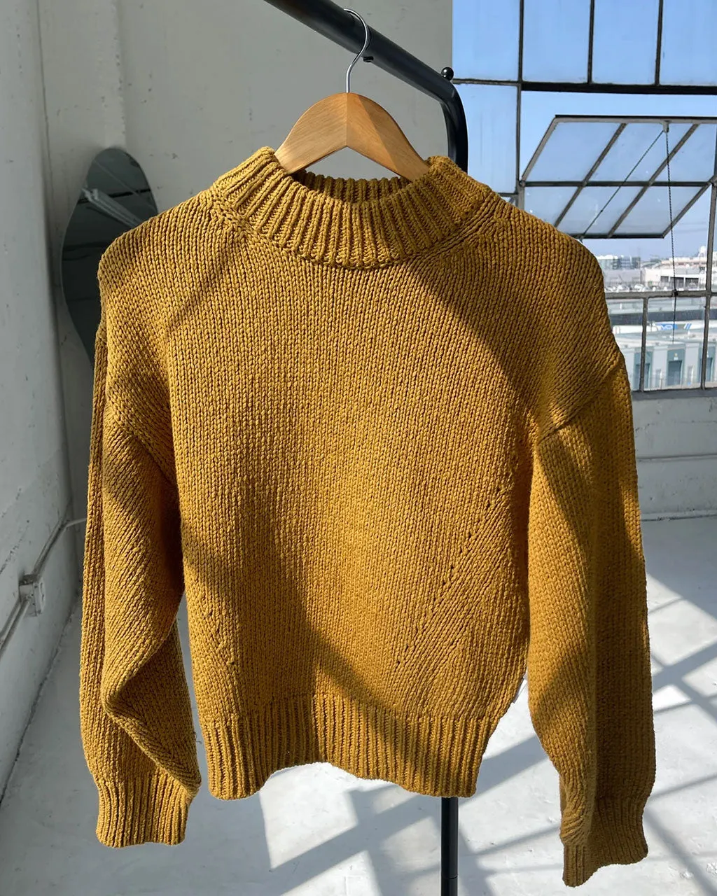 Zoe Cotton Sweater - Dijon